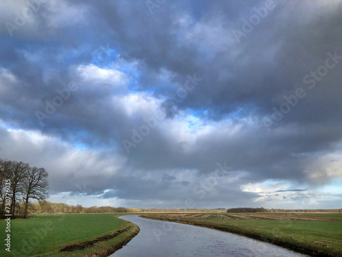 Oude Vaart canal at Loosweg Havelte Drenthe Netherlands.
