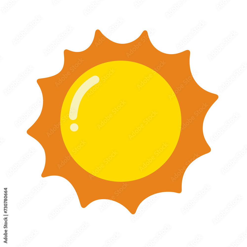 Yellow Sun Icon. Yellow Sun Icon.