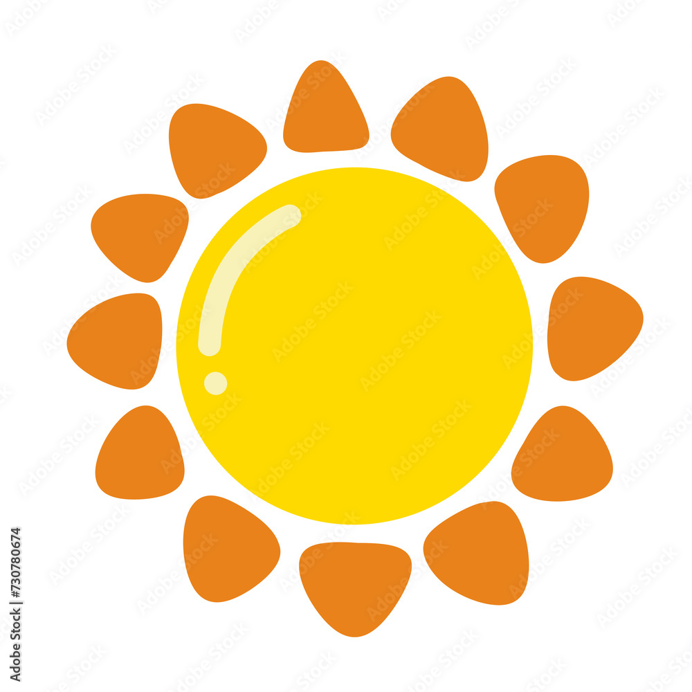 Yellow Sun Icon. Yellow Sun Icon.