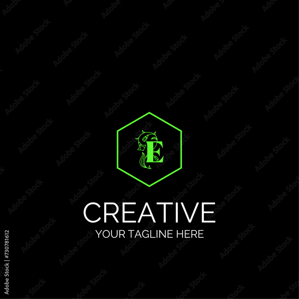 Initial letter E logo vector design. E letter logo creative design. Initial letter E logo vector design. E letter logo creative design.