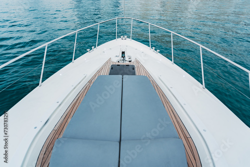 Luxury yacht in sea with beautiful sky © Raja
