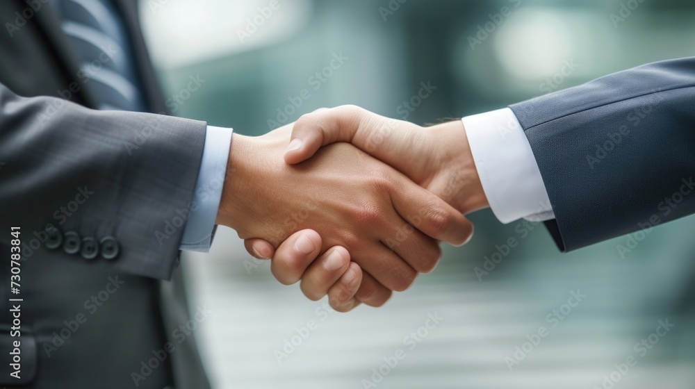 Handshake Close-up: Sealing the Deal in Business Attire