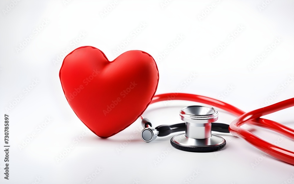 stethoscope with balloon heart isolated on white background stethoscope with balloon heart isolated on white background