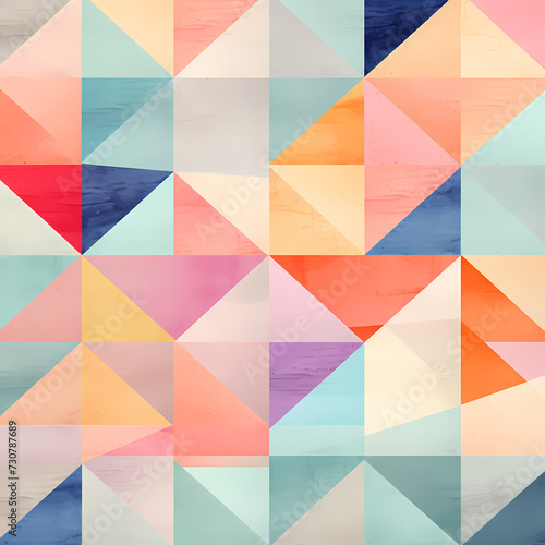 Abstract geometric patterns in pastel colors