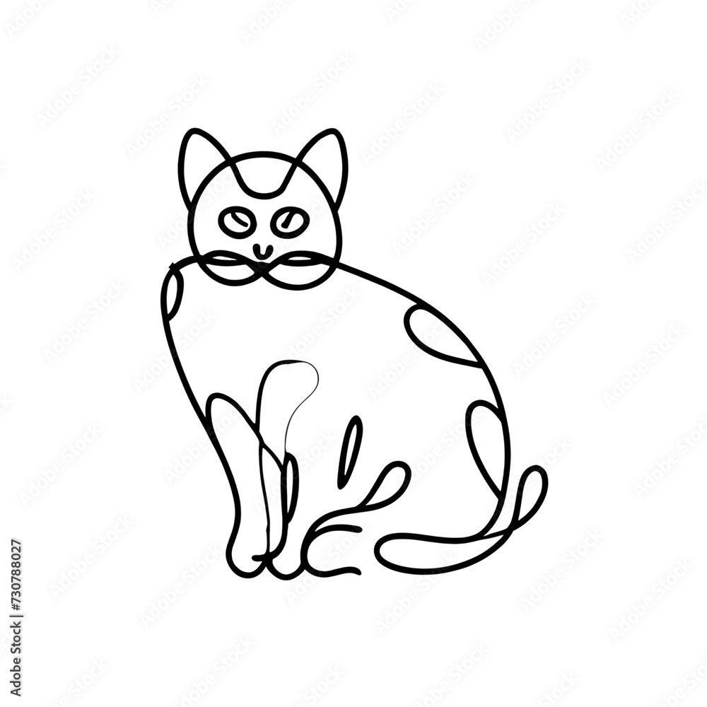 Dog and cat doodling vector illustration style Dog and cat doodling vector illustration style