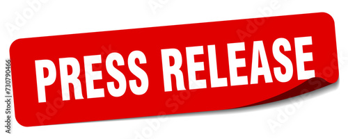 press release sticker. press release label
