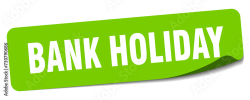 bank holiday sticker. bank holiday label