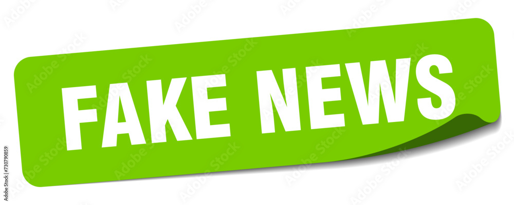fake news sticker. fake news label
