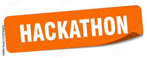 hackathon sticker. hackathon label