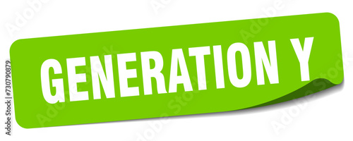 generation y sticker. generation y label