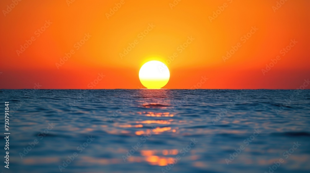 Majestic Sunset Over the Ocean Horizon