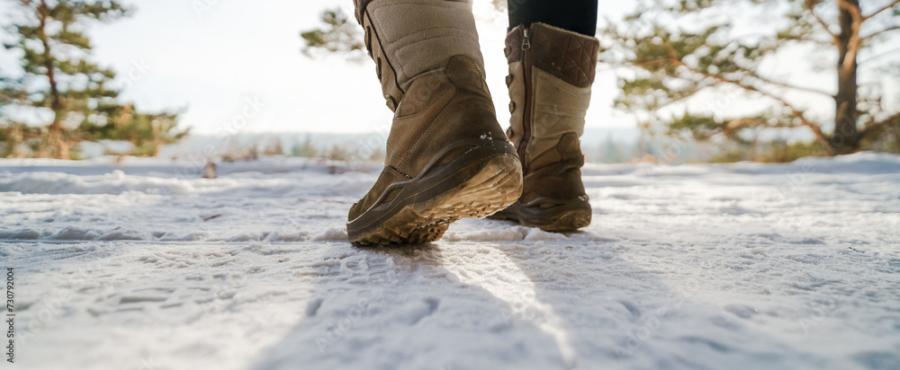 person walking on snow person walking on snow