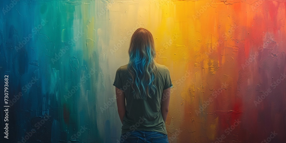Colorful Hair: A Modern Artist's Expression Generative AI