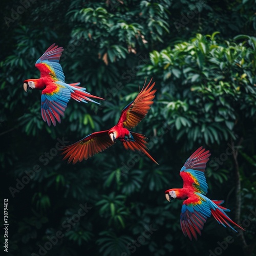 red and yellow macaw © Abu123