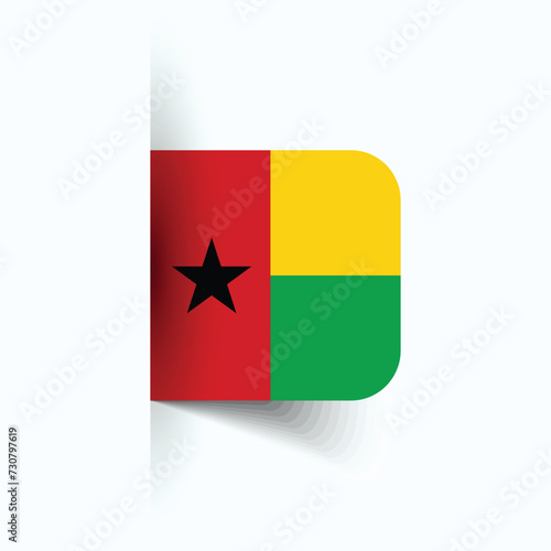 Guinea Bissau national flag, Guinea Bissau National Day, EPS10. Guinea Bissau flag vector icon photo