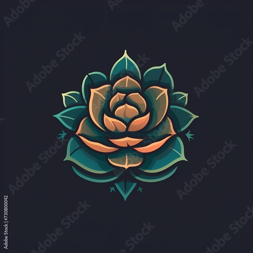 Stylized Lotus Flower Illustration