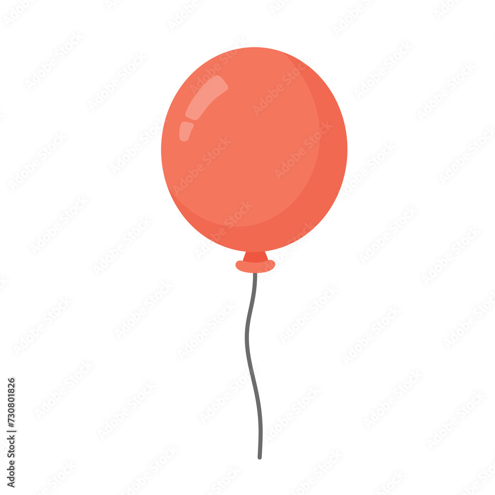 orange helium balloon birthday baloon flying Icon. orange helium balloon birthday baloon flying Icon.