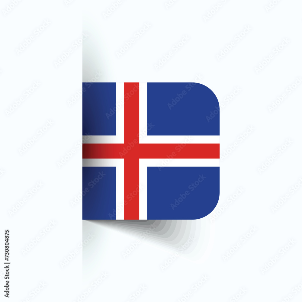 Iceland national flag, Iceland National Day, EPS10. Iceland flag vector icon