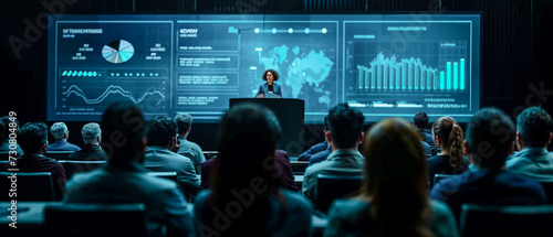 International Conference to a big Audience Big Picture CEO Keynote Presentation of the Future Social Military and Since Wallpaper Digital Art Magazine Background Poster Card