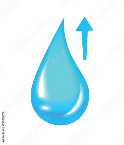 High water level icon. Vector illustration
