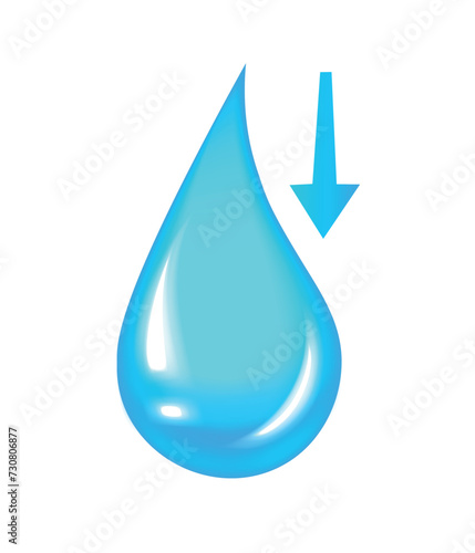 Low water level icon. Vector illustration