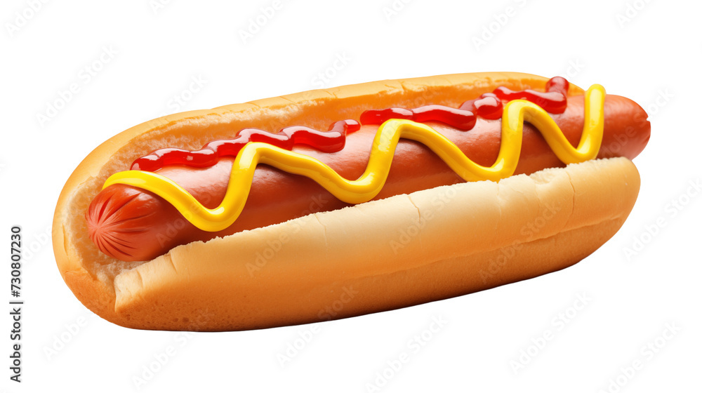 hot dog with mustard isolated on white hot dog with mustard isolated on white