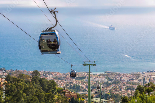 Funchal cable car on Madeira Island, Portugal