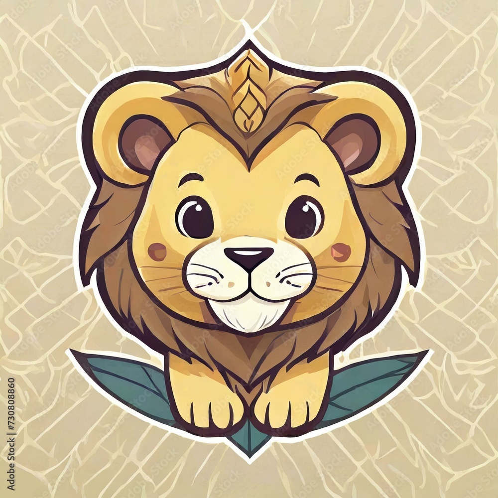 flat logo of Vector chibi lion illustration vector
flat logo of Vector chibi lion illustration vector