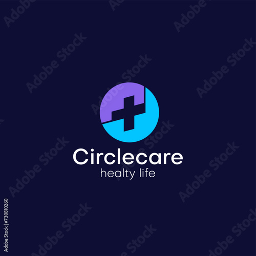 Circle with plus cross icon medical logo. Usable for business, science, healthcare, medical, hospital and doctor chanel design vector