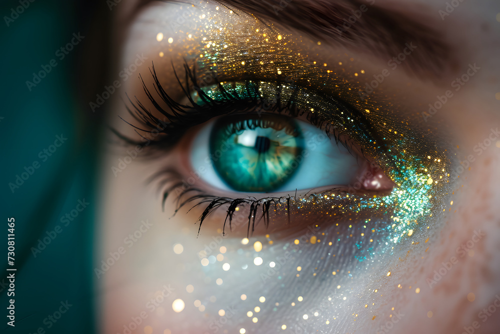 Sparkling Eye Makeup Close-up Sparkling Eye Makeup Close-up