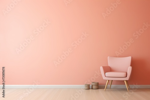 Simply captivating empty solid color background in a soft coral shade, exuding a sense of tranquility