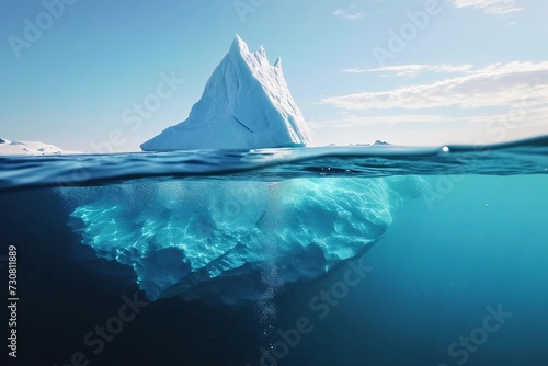 Iceberg in the vast ocean.