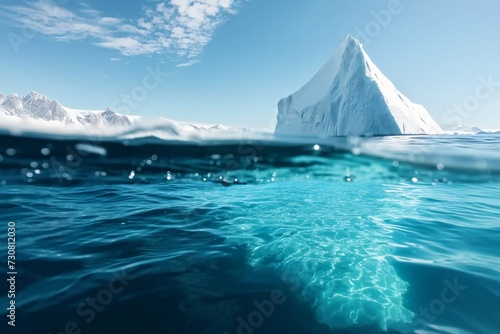 Iceberg in the vast ocean. © kilimanjaro 