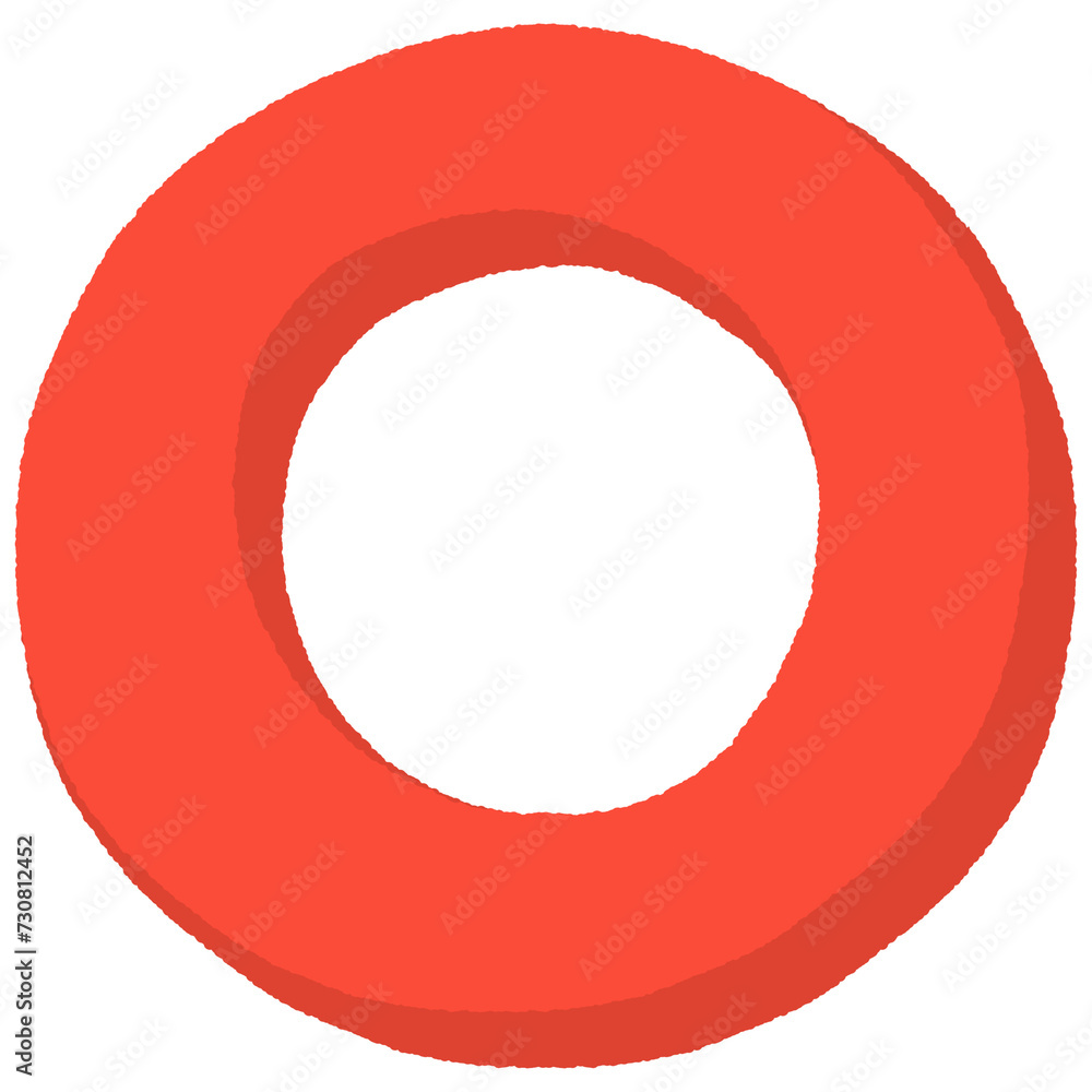 Red letter o illustration Red letter o illustration