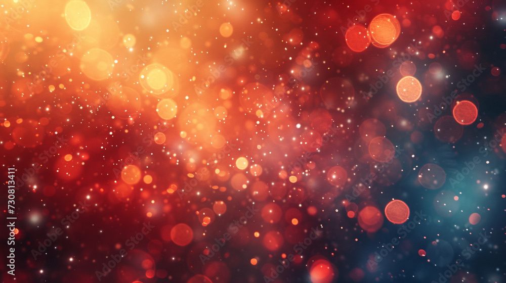 The magic of holidays and seasonal changes illustrated through dynamic abstract backgrounds and soft bokeh, highlighting moments of celebration.