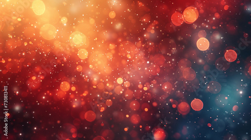 The magic of holidays and seasonal changes illustrated through dynamic abstract backgrounds and soft bokeh, highlighting moments of celebration.