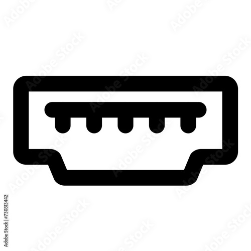 hdmi port icon vector illustration asset element