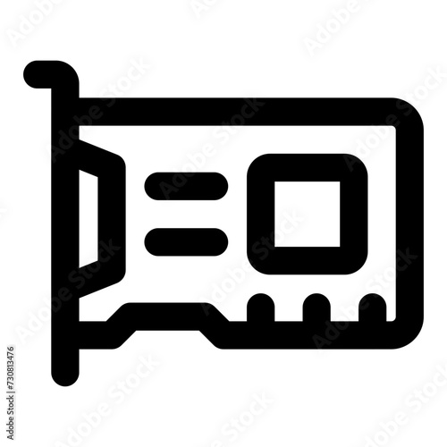 network interface card icon vector illustration asset element