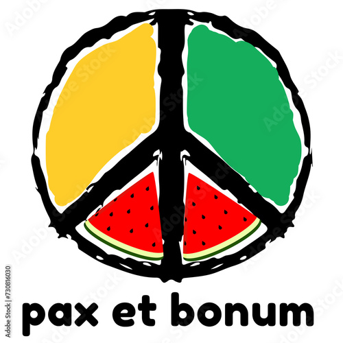 pax et bonum watermelon of peace photo