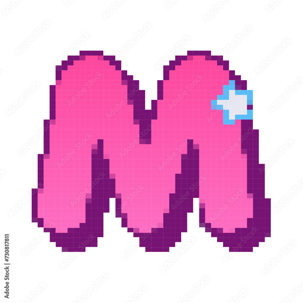 Pixelated Letter M