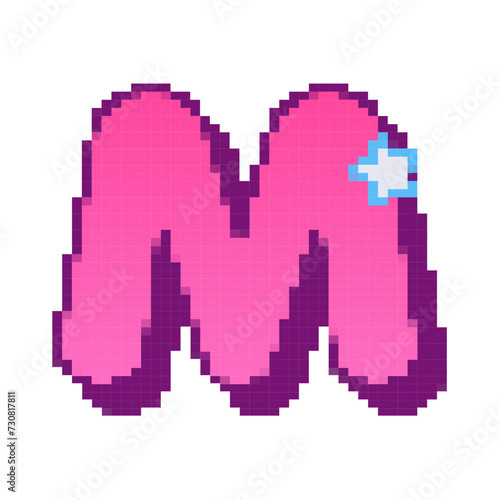 Pixelated Letter M