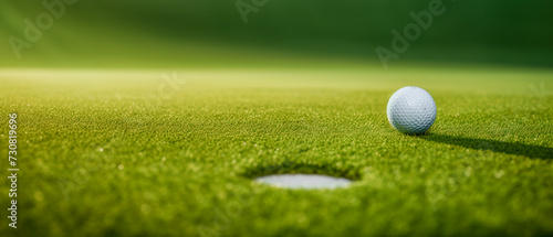 Golf Ball that finds itself in a Difficult Situation after the Shot that Every Golfer Knows Wallpaper Background Brainstorming Family Digital Art Magazine Poster Symbolimage
