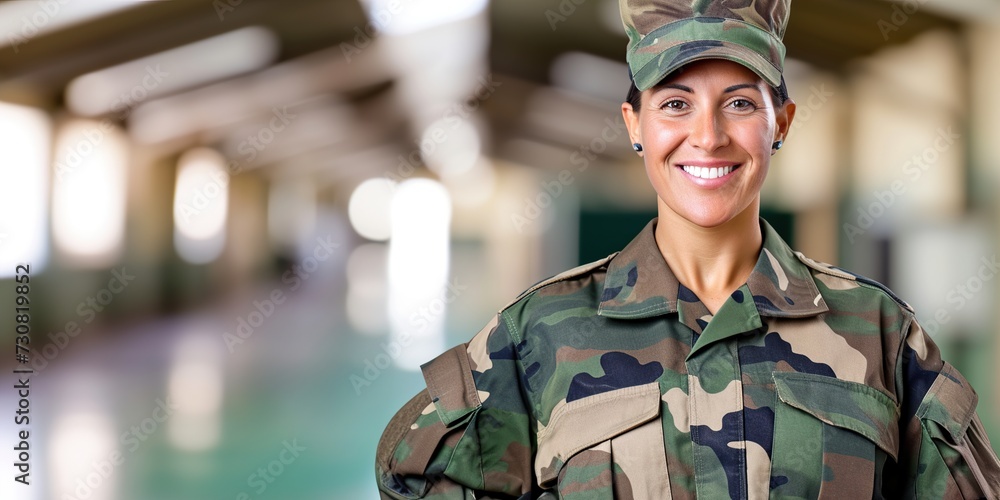 Fototapeta premium portrait of a soldier in uniform