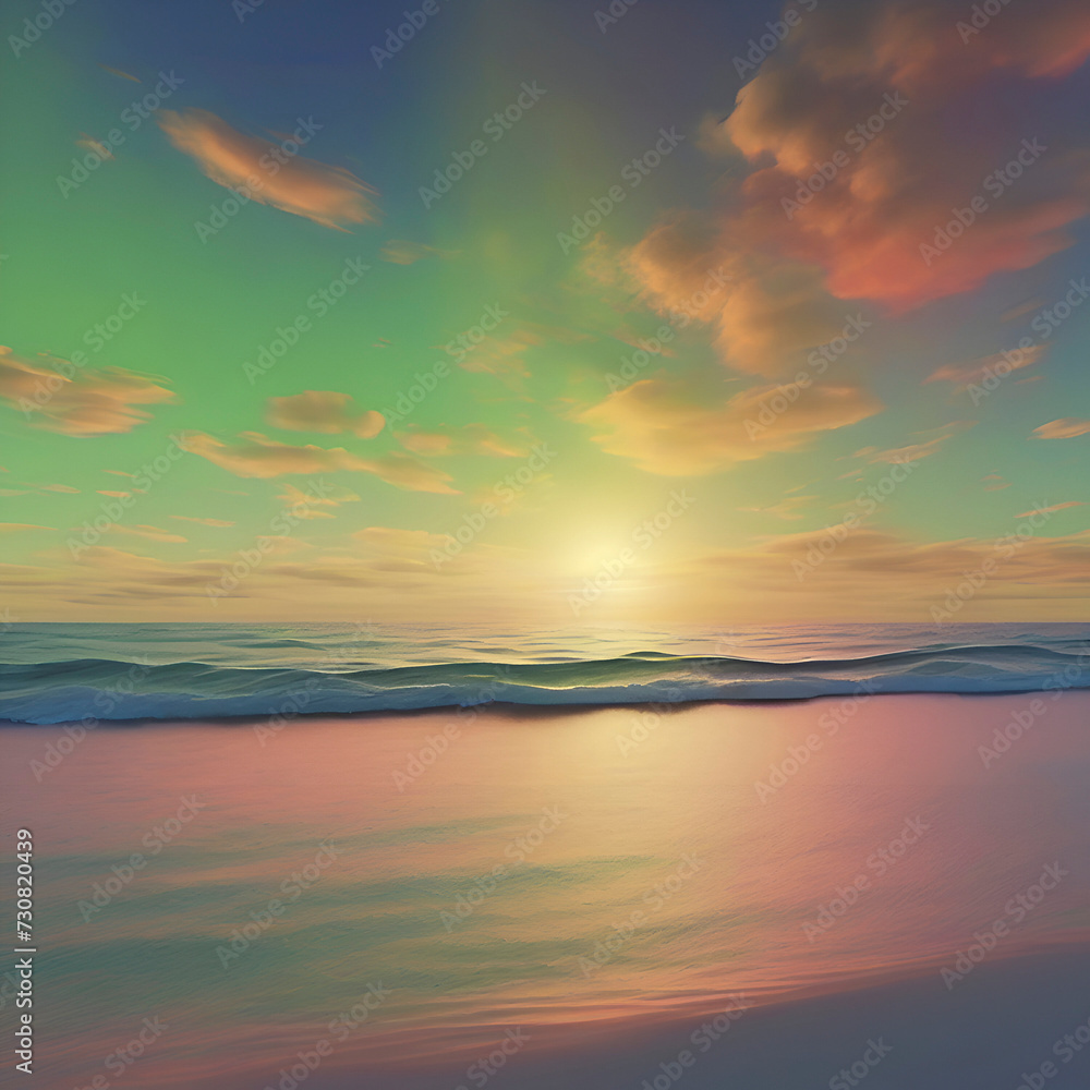 Colorful sky, clouds, and sunset over the ocean. Colorful sky, clouds, and sunset over the ocean.
