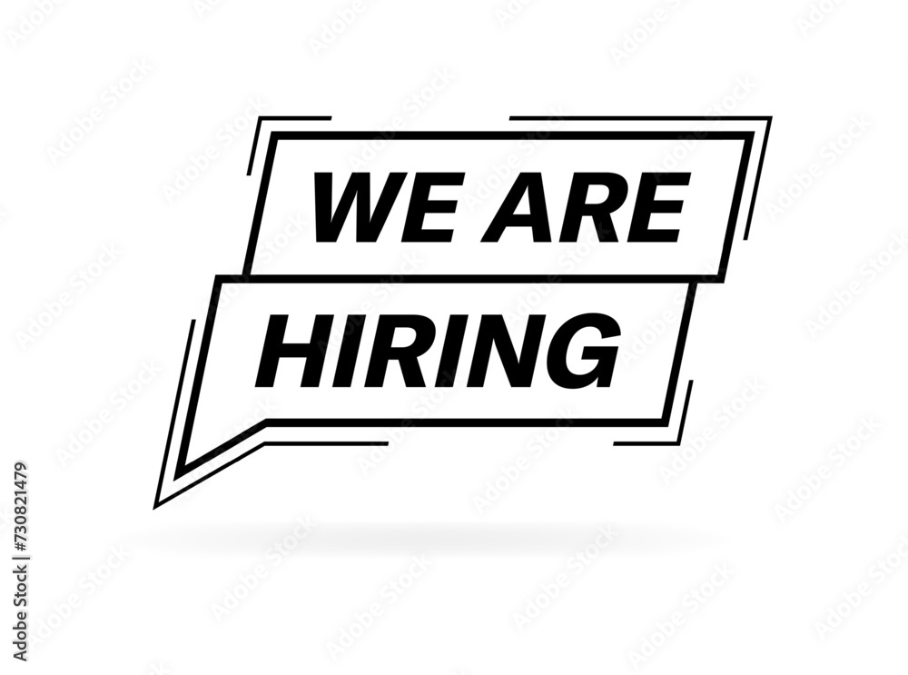 We are hiring bubble icon. Linear style. Vector icon We are hiring bubble icon. Linear style. Vector icon