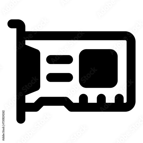 network interface card icon vector illustration asset element