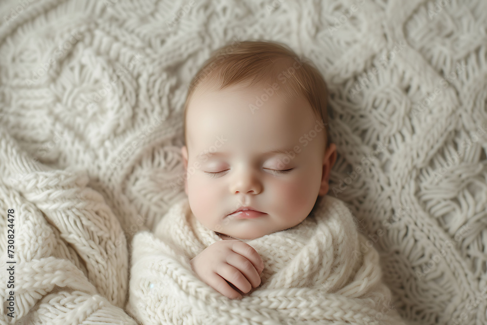 baby sleeping, Peaceful Swaddled Baby, Sleeping Newborn, Soft Blanket Comfort