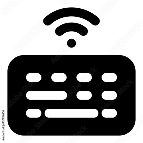 wireless keyboard icon vector illustration asset element