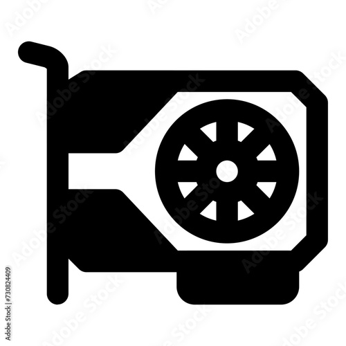 video card icon vector illustration asset element