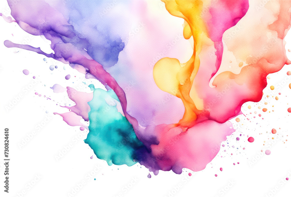 Soft Pastel Rainbow Watercolor Dreamscapes